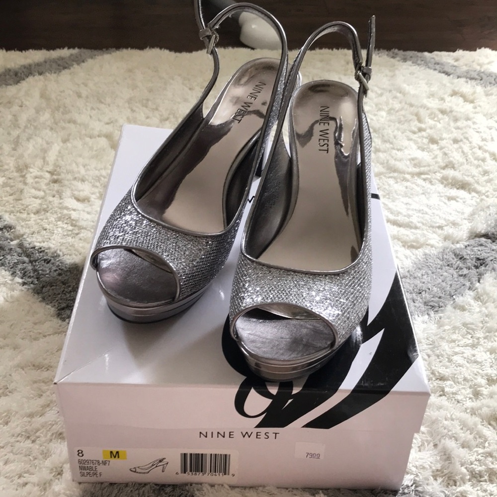 Nine West Able Silver Pumps